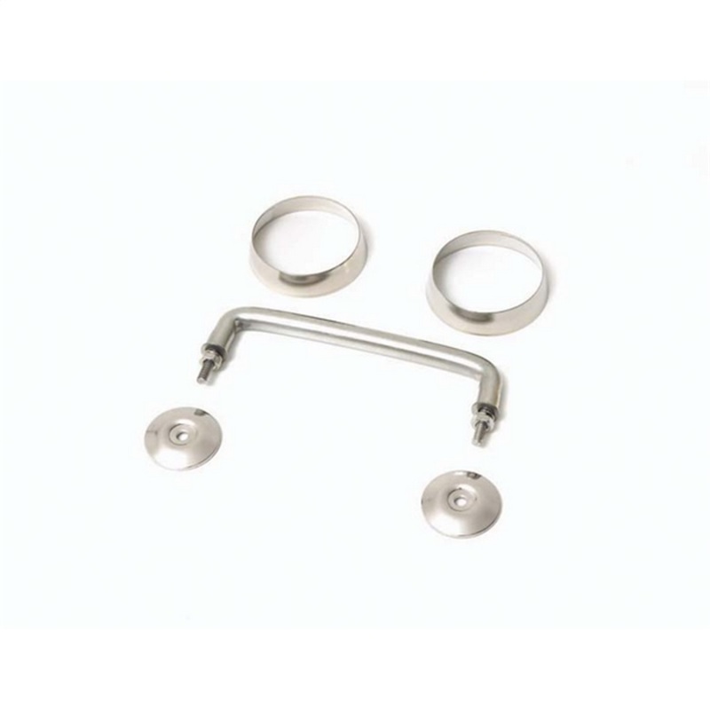 Jeep Wrangler Windshield Tie Down Kit - Rugged Ridge - Mirror Finish - Stainless Steel - `97-`06